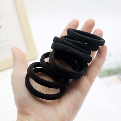 200PCS Black Hair Ties – Seamless, No Damage Elastic Bands for Ponytails, Workouts & Daily Use – Soft Nylon Hair Ties for Thick, Curly, or Fine Hair – Women, Men, Kids, Toddlers - görsel 10