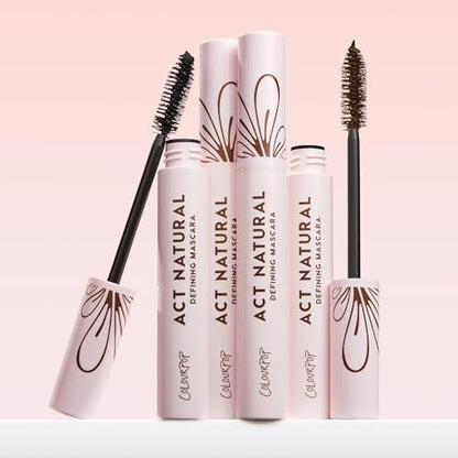 ColourPop Act Natural Defining Mascara - Clump-Free Black Mascara for Lift, Length & Definition - Soft Flexible Brush - 0.3 oz