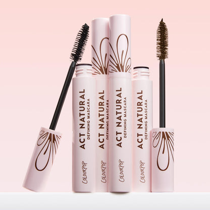 ColourPop Act Natural Defining Mascara - Clump-Free Black Mascara for Lift, Length & Definition - Soft Flexible Brush - 0.3 oz