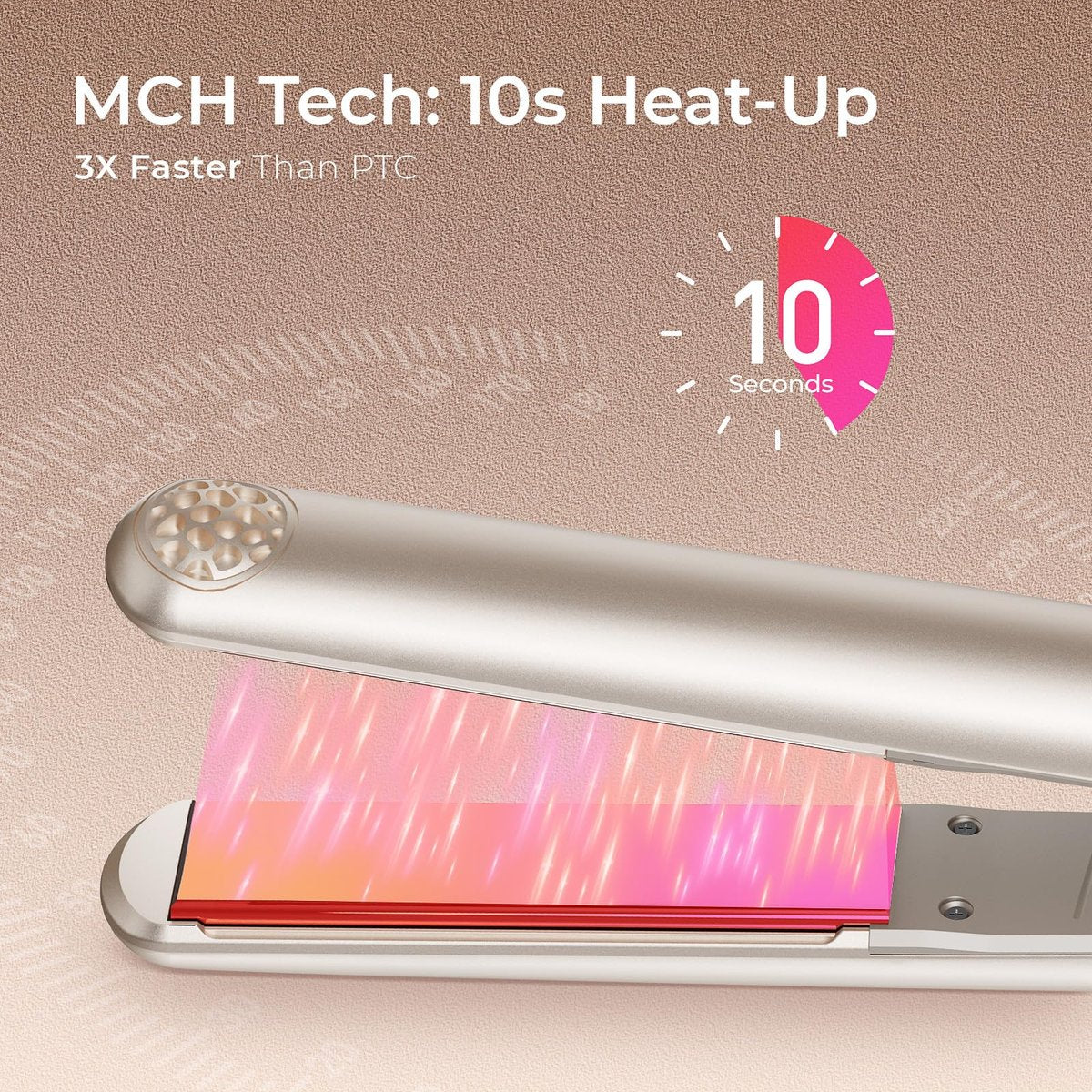 TYMO Titanium Flat Iron Hair Straightener - 1 Inch Professional Travel Straightener with 10s Heat Up, 32 Temperature Settings, Dual Voltage & LED Display Avelisse