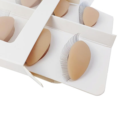 RONYOUNG 12PCS Replacement Eyelids for Mannequin Head – Removable Realistic Silicone Eyelids with Eyelashes for Eyelash Training Practice & Makeup Eyelash Extensions (Tan)