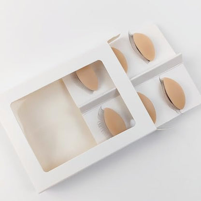 RONYOUNG 12PCS Replacement Eyelids for Mannequin Head – Removable Realistic Silicone Eyelids with Eyelashes for Eyelash Training Practice & Makeup Eyelash Extensions (Tan)