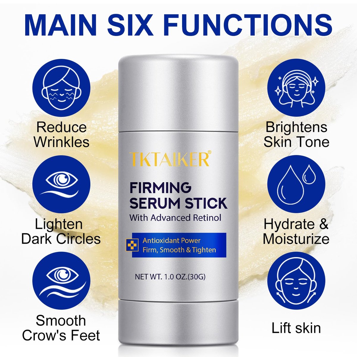 Advanced Retinol Firming Stick – Antioxidant-Enriched Peptide Stick to Visibly Tighten and Firm Wrinkles and Laugh Lines, Visible Results in 3-4 Weeks, 1.0 Oz - görsel 13