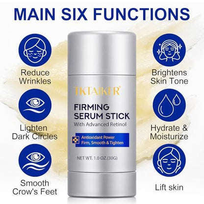Advanced Retinol Firming Stick – Antioxidant-Enriched Peptide Stick to Visibly Tighten and Firm Wrinkles and Laugh Lines, Visible Results in 3-4 Weeks, 1.0 Oz