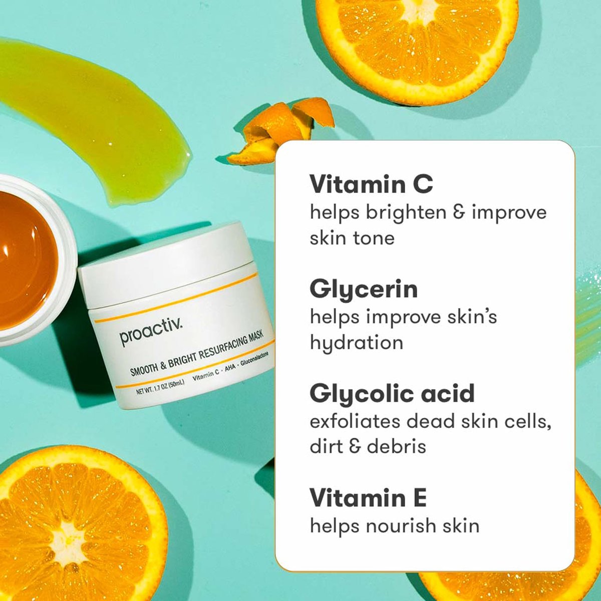 Proactiv Smooth & Bright Resurfacing Vitamin C Face Mask – Post-Acne Dark Marks, Hyperpigmentation, Rough Texture, for Acne-Prone Skin, 1.7 oz Avelisse