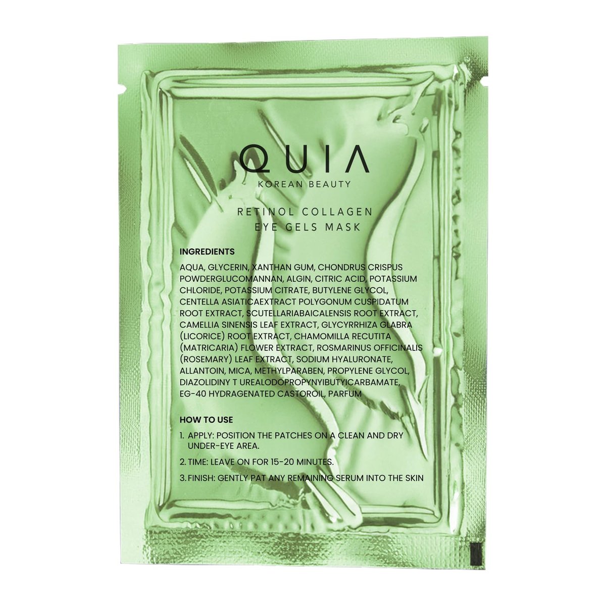 QUIA Hydrogel Eye Patches with Collagen – Depuff, Smooth Fine Lines & Hydrate in 15 Minutes – No-Slip, Soothing Formula – 20 Pairs for All Skin Types Avelisse