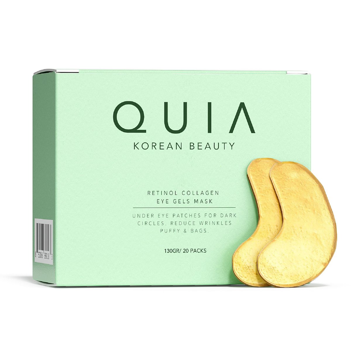 QUIA Hydrogel Eye Patches with Collagen – Depuff, Smooth Fine Lines & Hydrate in 15 Minutes – No-Slip, Soothing Formula – 20 Pairs for All Skin Types Avelisse