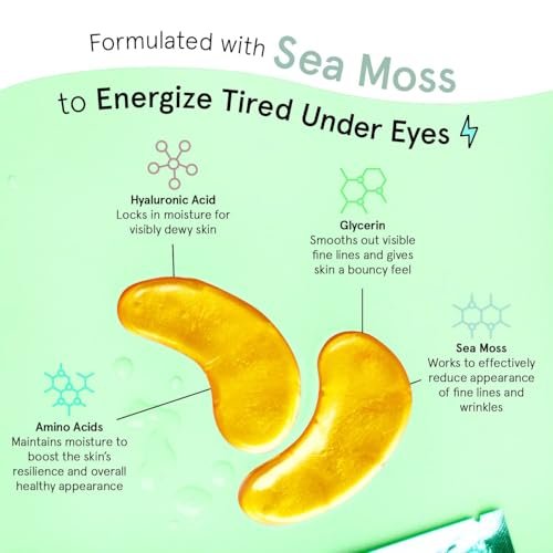 QUIA Hydrogel Eye Patches with Collagen – Depuff, Smooth Fine Lines & Hydrate in 15 Minutes – No-Slip, Soothing Formula – 20 Pairs for All Skin Types Avelisse