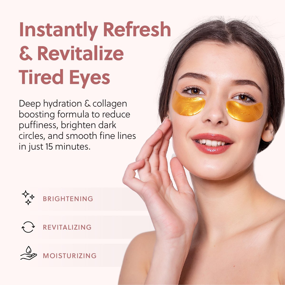 QUIA Hydrogel Eye Patches with Collagen – Depuff, Smooth Fine Lines & Hydrate in 15 Minutes – No-Slip, Soothing Formula – 20 Pairs for All Skin Types Avelisse