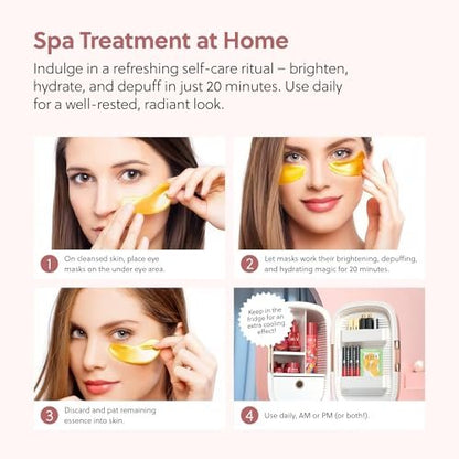 QUIA Hydrogel Eye Patches with Collagen – Depuff, Smooth Fine Lines & Hydrate in 15 Minutes – No-Slip, Soothing Formula – 20 Pairs for All Skin Types Avelisse