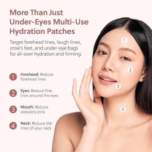QUIA Hydrogel Eye Patches with Collagen – Depuff, Smooth Fine Lines & Hydrate in 15 Minutes – No-Slip, Soothing Formula – 20 Pairs for All Skin Types Avelisse