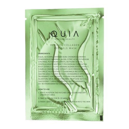 QUIA Hydrogel Eye Patches with Collagen – Depuff, Smooth Fine Lines & Hydrate in 15 Minutes – No-Slip, Soothing Formula – 20 Pairs for All Skin Types Avelisse