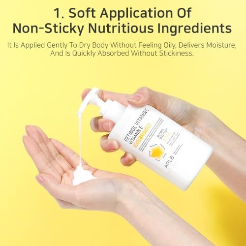 APLB Retinol Vitamin C Vitamin E Body Lotion - RETINOL VITA CEN™ 9.3% - Korean Skincare for Long-Lasting Hydration, Wrinkle Care, and Improved Skin Texture - 10.14 Fl Oz - görsel 14