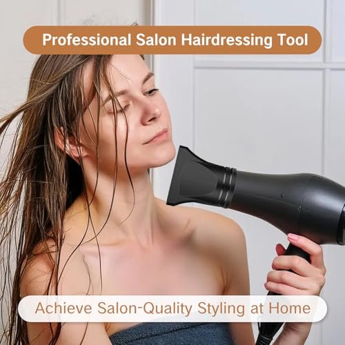 Universal Hair Dryer Concentrator Nozzle Attachment - Black Plastic Blower Nozzle for 4.2-4.6cm Diameter Dryers - görsel 6
