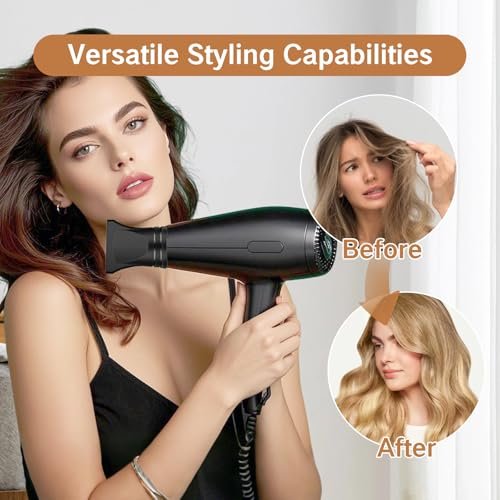 Universal Hair Dryer Concentrator Nozzle Attachment - Black Plastic Blower Nozzle for 4.2-4.6cm Diameter Dryers - görsel 10