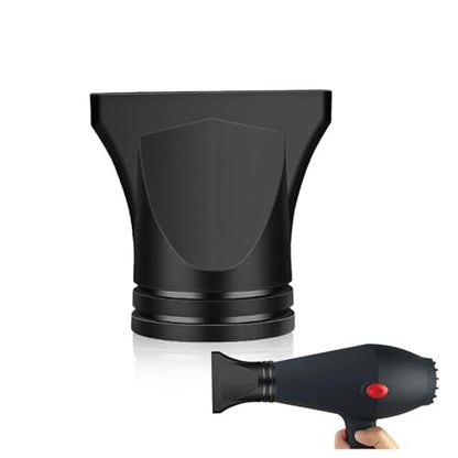 Universal Hair Dryer Concentrator Nozzle Attachment - Black Plastic Blower Nozzle for 4.2-4.6cm Diameter Dryers