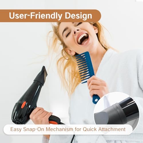 Universal Hair Dryer Concentrator Nozzle Attachment - Black Plastic Blower Nozzle for 4.2-4.6cm Diameter Dryers - görsel 12