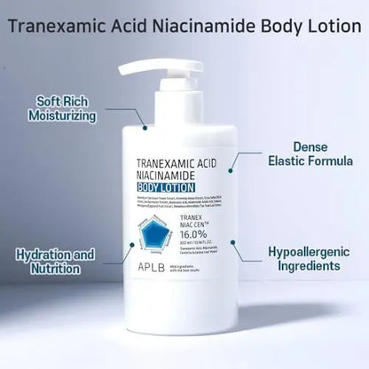 APLB Tranexamic Acid Niacinamide Body Lotion | TRANEX NIAC CEN™ 16.0% | Korean Skincare for Brightening & Hydration (10.14 fl oz) Avelisse
