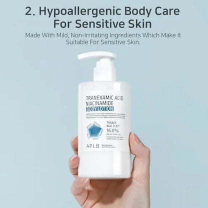APLB Tranexamic Acid Niacinamide Body Lotion | TRANEX NIAC CEN™ 16.0% | Korean Skincare for Brightening & Hydration (10.14 fl oz) Avelisse