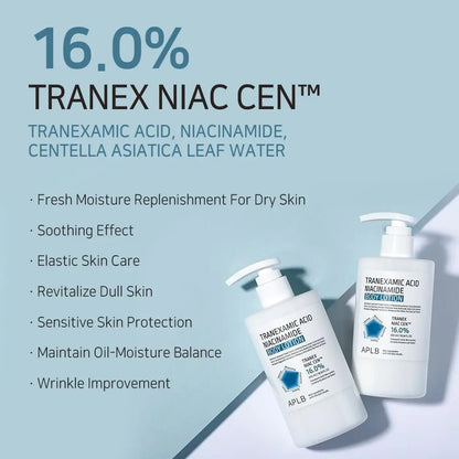 APLB Tranexamic Acid Niacinamide Body Lotion | TRANEX NIAC CEN™ 16.0% | Korean Skincare for Brightening & Hydration (10.14 fl oz) Avelisse