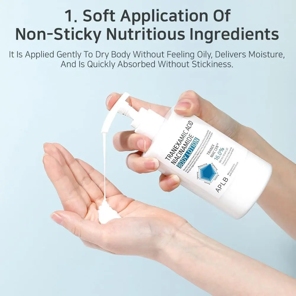 APLB Tranexamic Acid Niacinamide Body Lotion | TRANEX NIAC CEN™ 16.0% | Korean Skincare for Brightening & Hydration (10.14 fl oz) Avelisse
