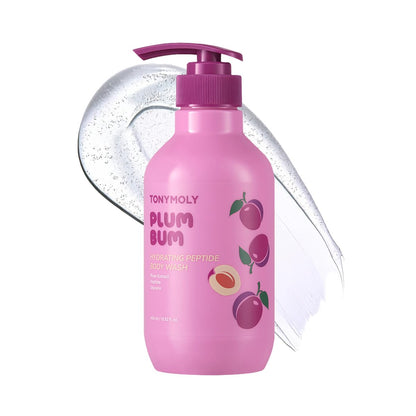 TONYMOLY Plum Bum Peptide Hydrating Body Wash – Moisturizing & Nourishing Cleanser with Plum Extract, Peptides & Glycerin – Gentle Korean Body Wash for Soft, Smooth, Radiant Skin, 13.5 fl oz Avelisse