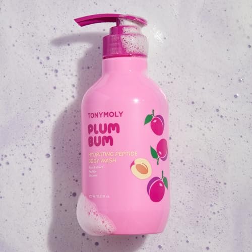 TONYMOLY Plum Bum Peptide Hydrating Body Wash – Moisturizing & Nourishing Cleanser with Plum Extract, Peptides & Glycerin – Gentle Korean Body Wash for Soft, Smooth, Radiant Skin, 13.5 fl oz Avelisse