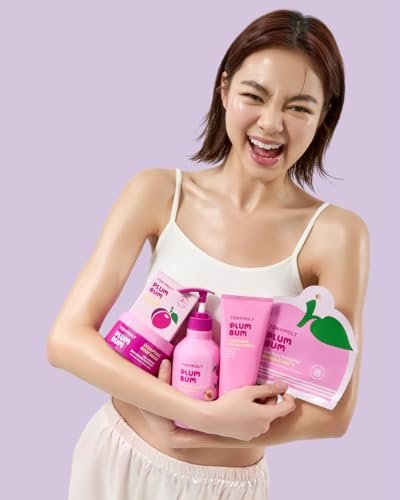 TONYMOLY Plum Bum Peptide Hydrating Body Wash – Moisturizing & Nourishing Cleanser with Plum Extract, Peptides & Glycerin – Gentle Korean Body Wash for Soft, Smooth, Radiant Skin, 13.5 fl oz Avelisse