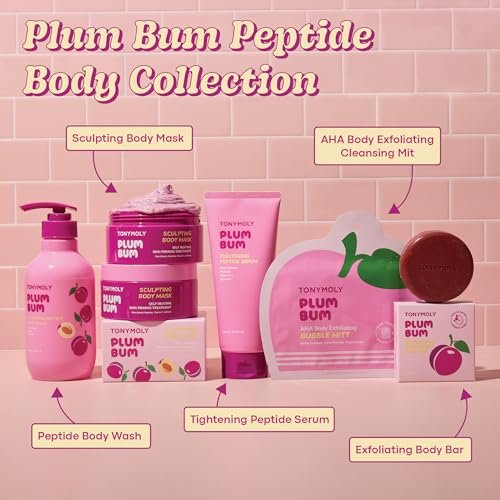 TONYMOLY Plum Bum Peptide Hydrating Body Wash – Moisturizing & Nourishing Cleanser with Plum Extract, Peptides & Glycerin – Gentle Korean Body Wash for Soft, Smooth, Radiant Skin, 13.5 fl oz Avelisse