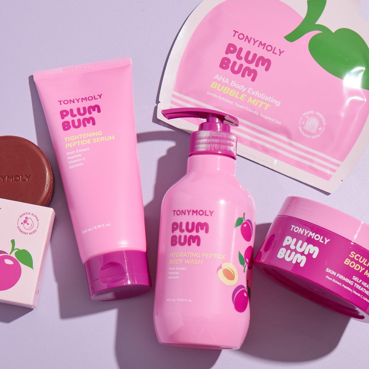TONYMOLY Plum Bum Peptide Hydrating Body Wash – Moisturizing & Nourishing Cleanser with Plum Extract, Peptides & Glycerin – Gentle Korean Body Wash for Soft, Smooth, Radiant Skin, 13.5 fl oz Avelisse