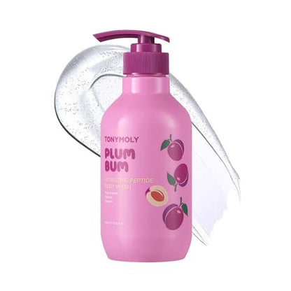 TONYMOLY Plum Bum Peptide Hydrating Body Wash – Moisturizing & Nourishing Cleanser with Plum Extract, Peptides & Glycerin – Gentle Korean Body Wash for Soft, Smooth, Radiant Skin, 13.5 fl oz Avelisse