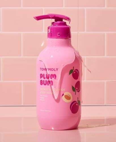 TONYMOLY Plum Bum Peptide Hydrating Body Wash – Moisturizing & Nourishing Cleanser with Plum Extract, Peptides & Glycerin – Gentle Korean Body Wash for Soft, Smooth, Radiant Skin, 13.5 fl oz Avelisse