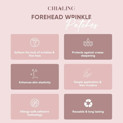 Chialing Forehead Wrinkle Patches – Reusable Overnight Smoothing Silicone Tape with Lavender Oil, Reduce Fine Lines & Prevent Creases, Non-Invasive Facial Pads, Pack of 4 Avelisse