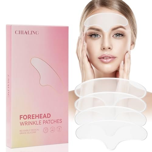Chialing Forehead Wrinkle Patches – Reusable Overnight Smoothing Silicone Tape with Lavender Oil, Reduce Fine Lines & Prevent Creases, Non-Invasive Facial Pads, Pack of 4 Avelisse