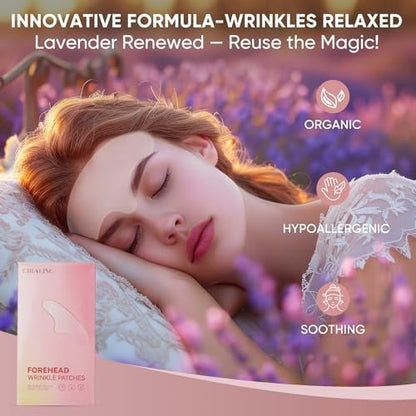 Chialing Forehead Wrinkle Patches – Reusable Overnight Smoothing Silicone Tape with Lavender Oil, Reduce Fine Lines & Prevent Creases, Non-Invasive Facial Pads, Pack of 4 Avelisse