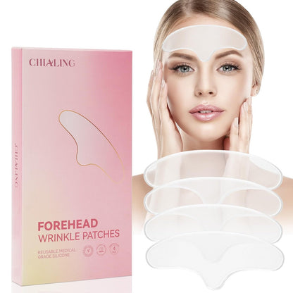 Chialing Forehead Wrinkle Patches – Reusable Overnight Smoothing Silicone Tape with Lavender Oil, Reduce Fine Lines & Prevent Creases, Non-Invasive Facial Pads, Pack of 4 Avelisse