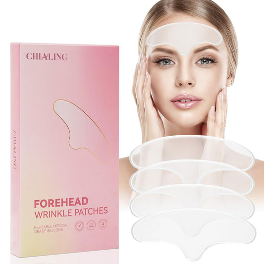 Chialing Forehead Wrinkle Patches – Reusable Overnight Smoothing Silicone Tape with Lavender Oil, Reduce Fine Lines & Prevent Creases, Non-Invasive Facial Pads, Pack of 4 Avelisse