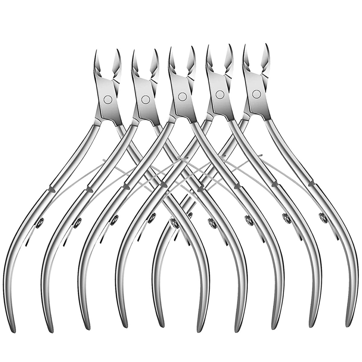 5 Packs Cuticle Trimmer, Professional Stainless Steel Cuticle Nippers for Fingernails and Toenails - Flauntia - görsel 1