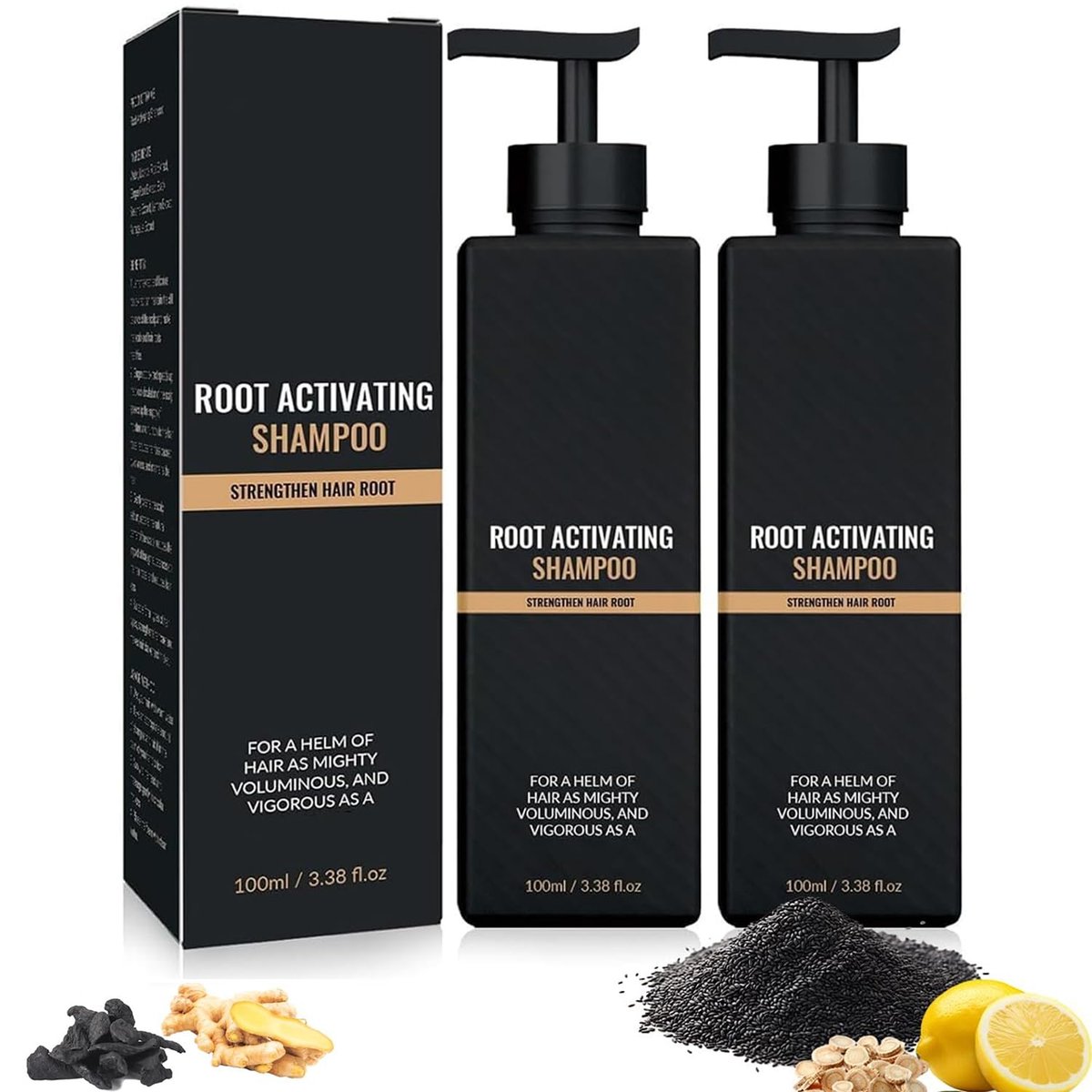 2 Pcs Root Activator Shampoo - Hair Growth Shampoo for Anti-Hair Loss, Natural Formula for Men and Women Avelisse