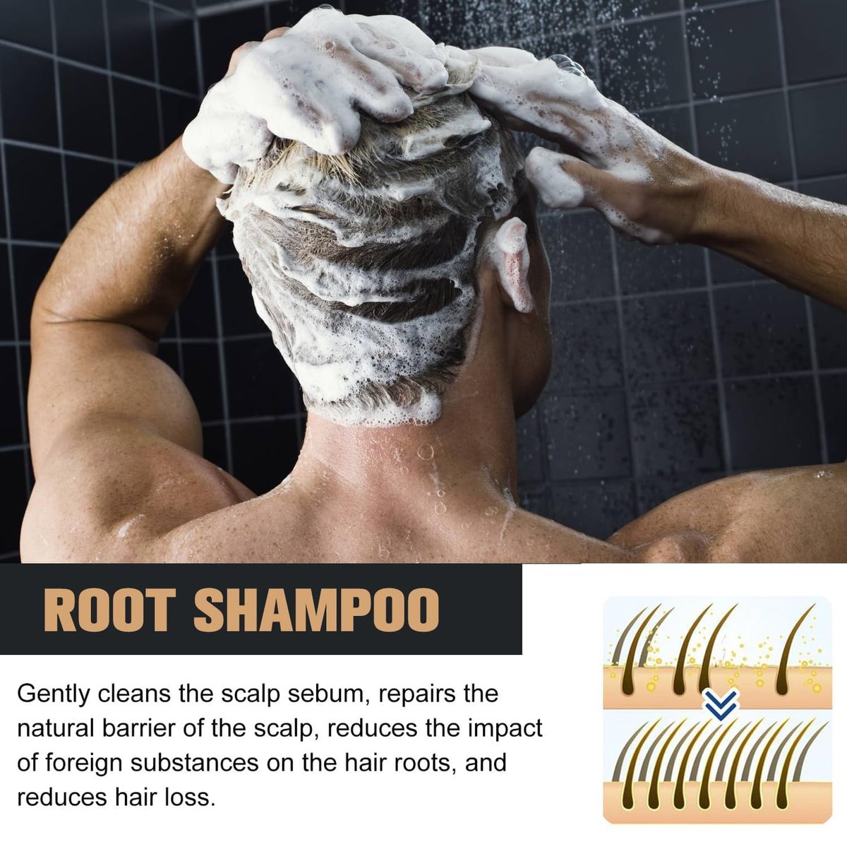 2 Pcs Root Activator Shampoo - Hair Growth Shampoo for Anti-Hair Loss, Natural Formula for Men and Women Avelisse