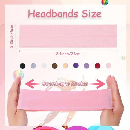 Non-Slip Headbands for Women - 9 Pack Soft Elastic Hair Bands for Workout, Yoga, Running & Daily Use