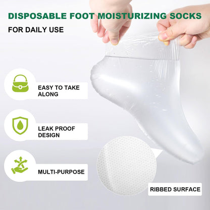 300PCS Disposable Foot Covers for Feet Moisturizer Socks - Extra Large Plastic Foot Covers for Pedicure, Moisturizing & Paraffin Wax Treatments, Spa Socks Designed for Foot Care