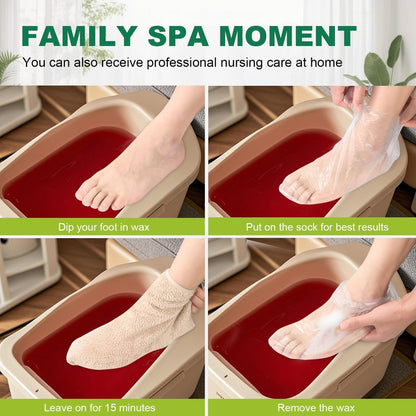 300PCS Disposable Foot Covers for Feet Moisturizer Socks - Extra Large Plastic Foot Covers for Pedicure, Moisturizing & Paraffin Wax Treatments, Spa Socks Designed for Foot Care