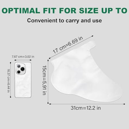300PCS Disposable Foot Covers for Feet Moisturizer Socks - Extra Large Plastic Foot Covers for Pedicure, Moisturizing & Paraffin Wax Treatments, Spa Socks Designed for Foot Care