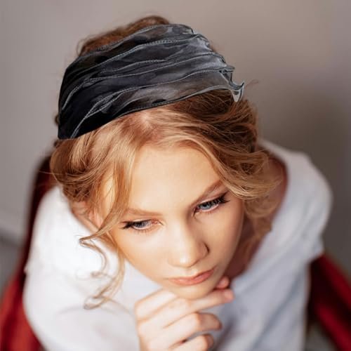 FZBNSRKO 4 Pack Wide Lace Headbands - Non-Slip Hollow Headbands for Women and Girls - görsel 14