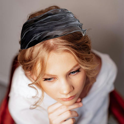 FZBNSRKO 4 Pack Wide Lace Headbands - Non-Slip Hollow Headbands for Women and Girls