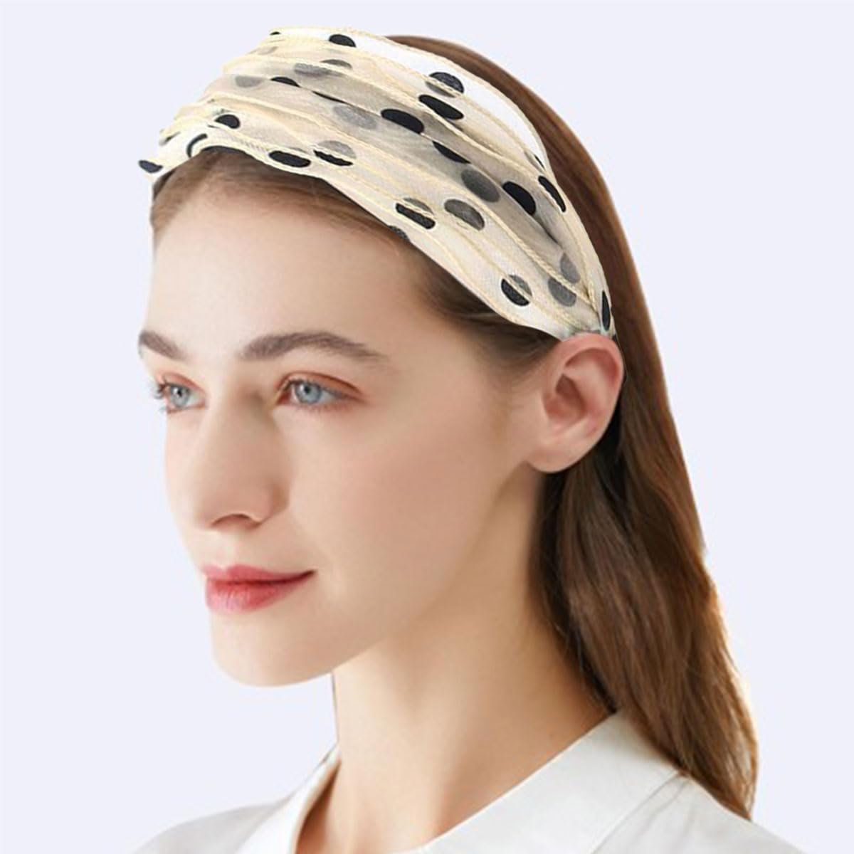 FZBNSRKO 4 Pack Wide Lace Headbands - Non-Slip Hollow Headbands for Women and Girls - görsel 5