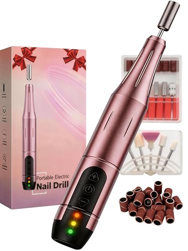 Ruaeoda Cordless Nail Drill: Professional Electric File for Acrylic, Gel, Dip Powder Nails – Portable Manicure & Pedicure Kit - görsel 2