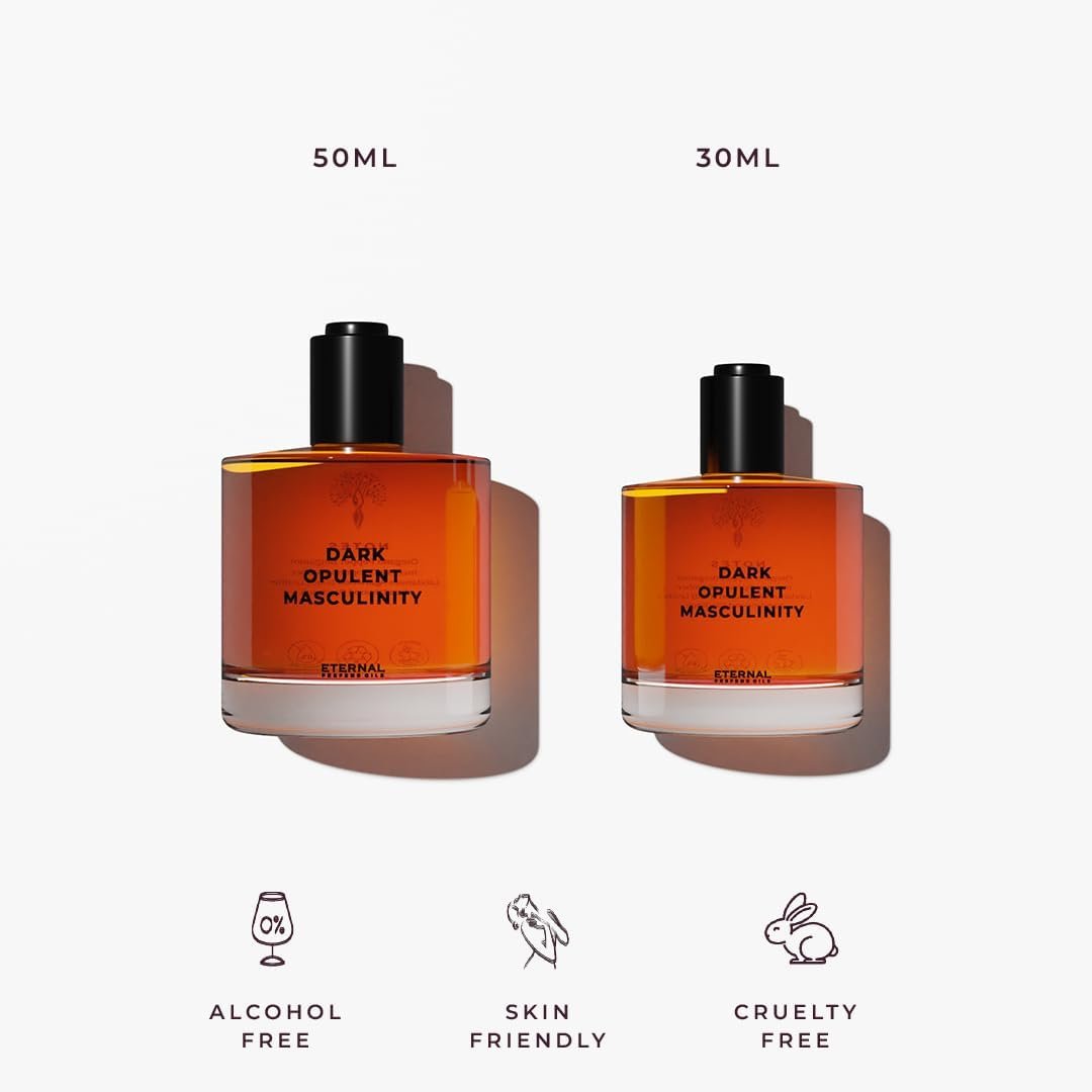 Eternal Perfume Oils Dark Opulent Masculinity Eau de Parfum for Men & Women – Long Lasting, Alcohol Free, 1.69 Fl Oz + 1 Fl Oz (Pack of 2) - görsel 3
