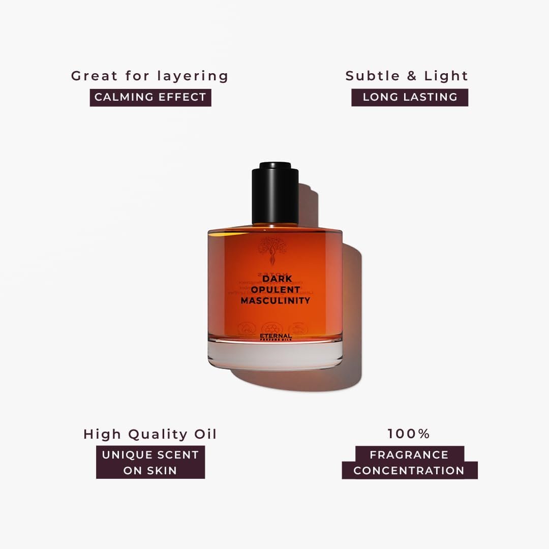 Eternal Perfume Oils Dark Opulent Masculinity Eau de Parfum for Men & Women – Long Lasting, Alcohol Free, 1.69 Fl Oz + 1 Fl Oz (Pack of 2) - görsel 5